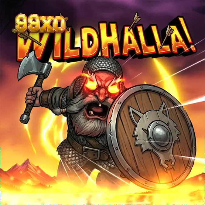 Wildhalla স্লট গেমের ভাইকিং থিমযুক্ত ইন্টারফেস এবং ওয়াকিং ওয়াইল্ড ফিচার